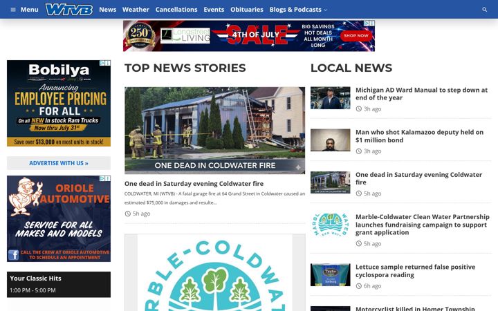 Screenshot of wtvbam.com