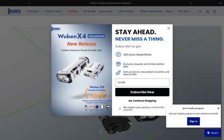 Screenshot of wubenlight.com