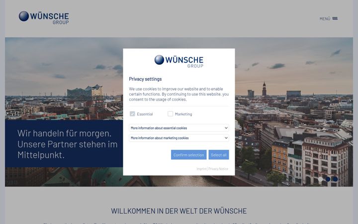 Screenshot of wuenschegroup.de