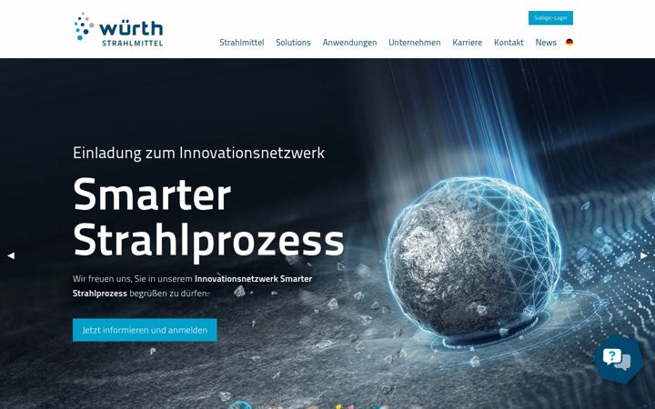 Screenshot of wuerth-strahlmittel.de