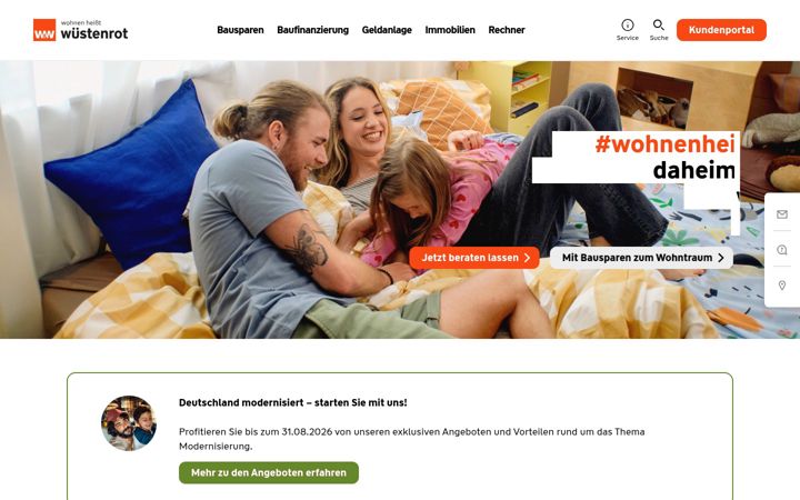 Screenshot of wuestenrot.de
