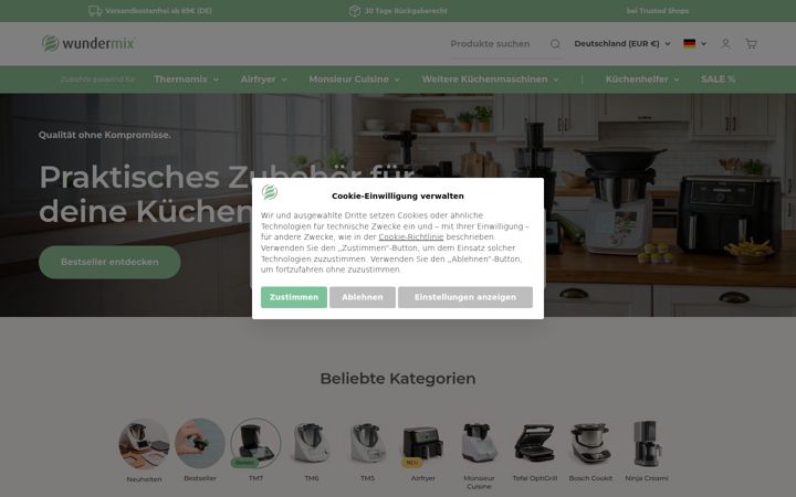 Screenshot of wundermix.de