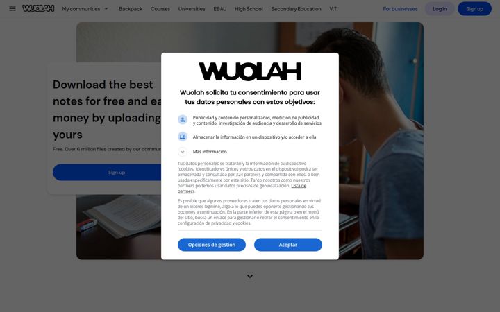 Screenshot of wuolah.com