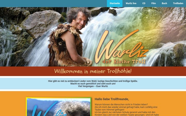 Screenshot of wurliz-derkleinetroll.de