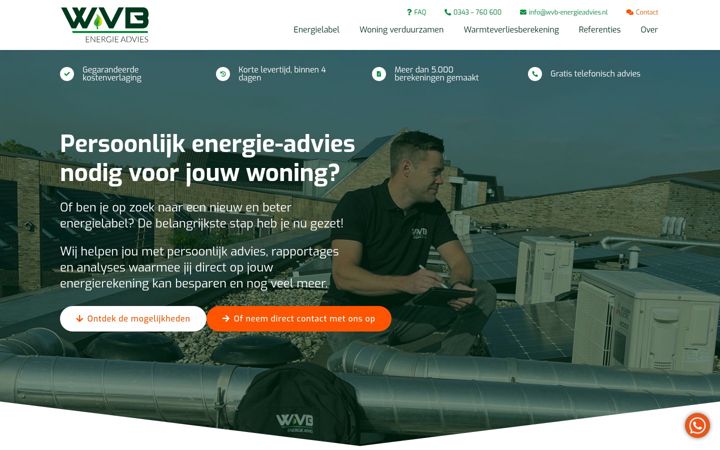 Ekrano kopija wvb-energieadvies.nl