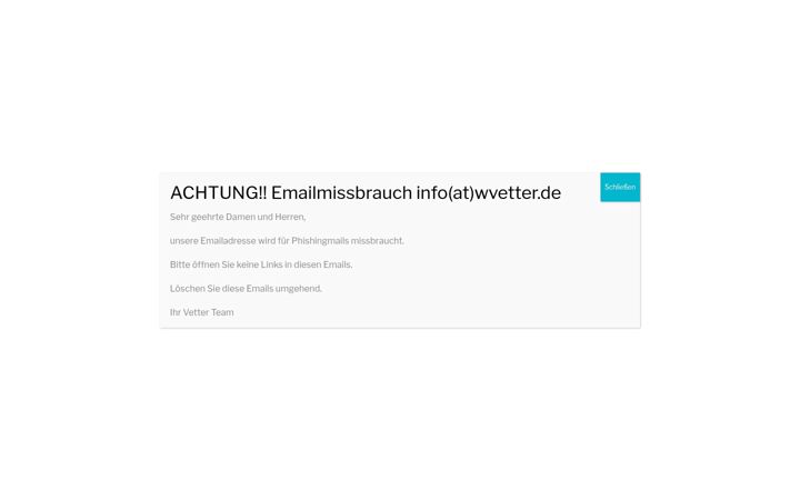 Screenshot of wvetter.de