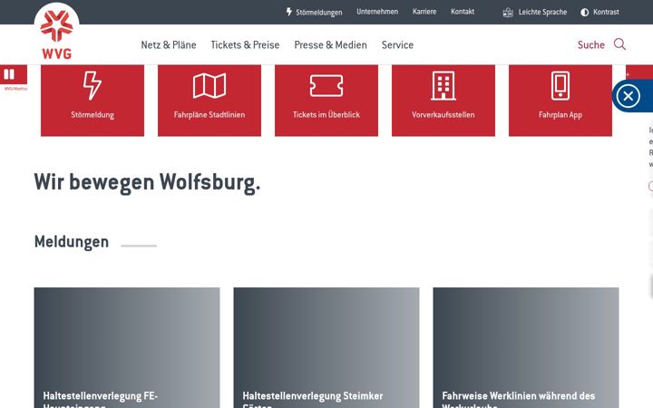 Screenshot of wvg.de