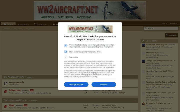 Screenshot of ww2aircraft.net
