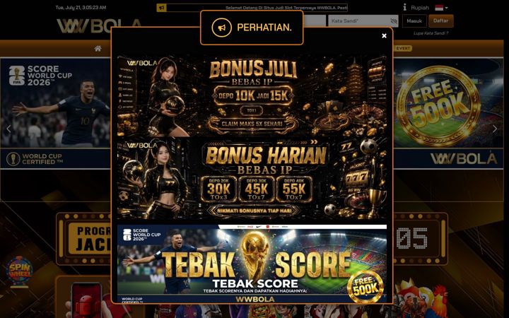 Screenshot of wwbola.com