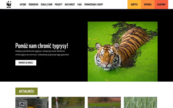 Captura de ecrã de wwf.pl