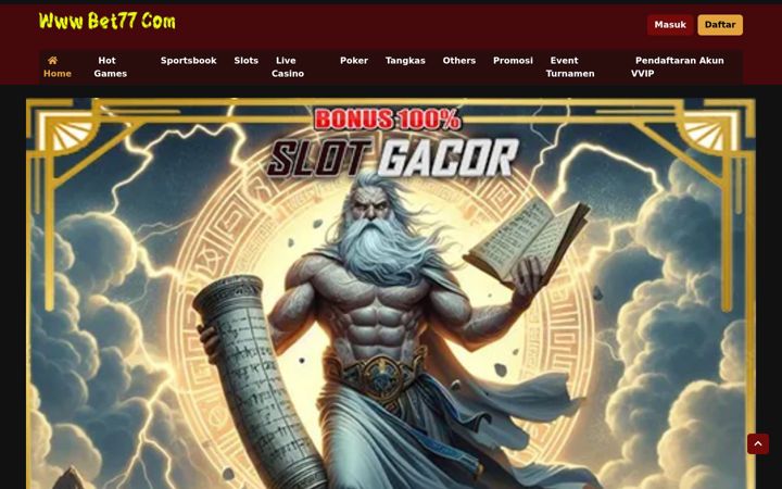 Screenshot di www-bet77.com