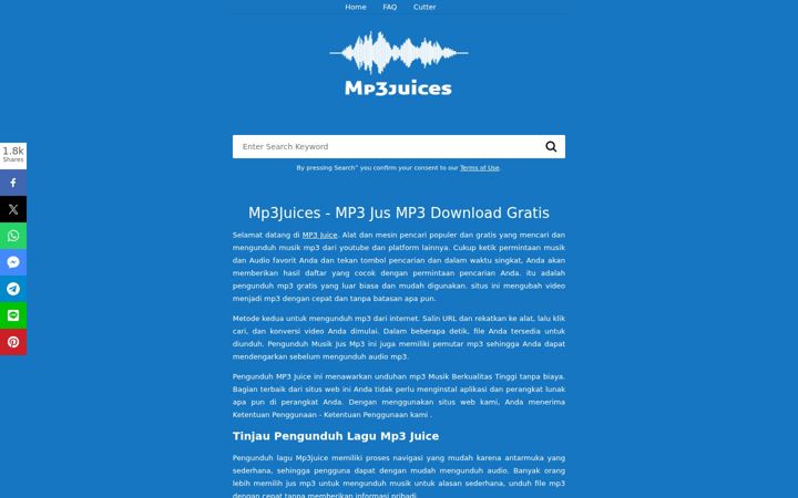 Screenshot of www-mp3juices.com