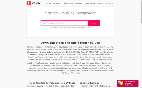Screenshot of www-y2mate.com