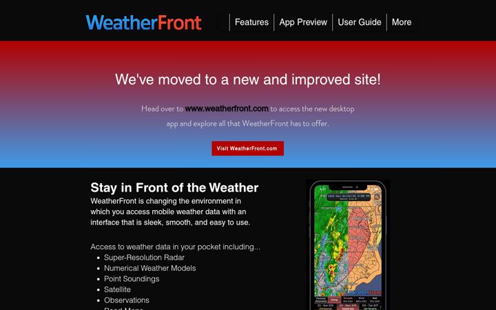 Screenshot of wxfront.com