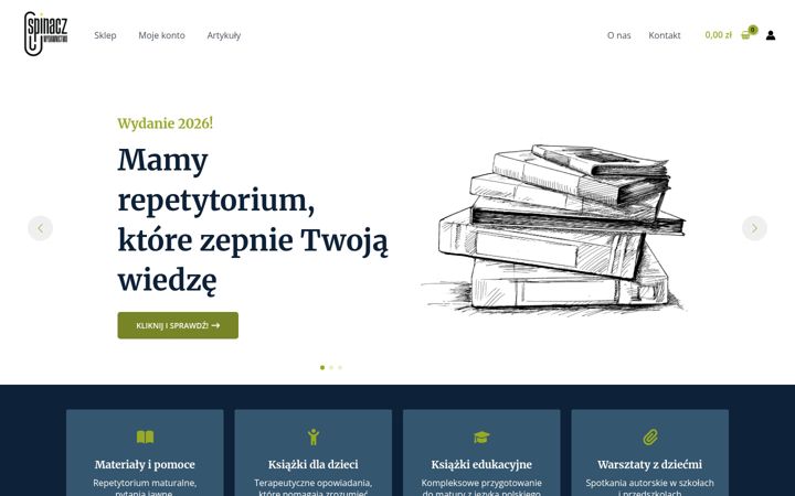 Screenshot of wydawnictwospinacz.pl
