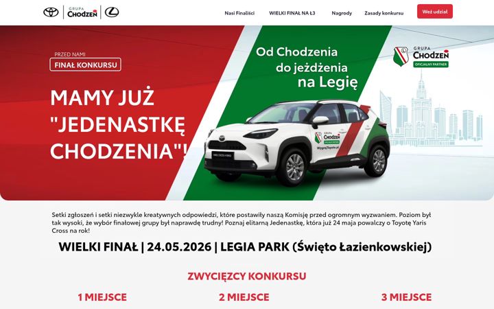 Snimka zaslona za wygrajtoyote.pl