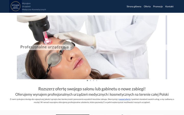 Skjámynd af wynajemurzadzen.com.pl