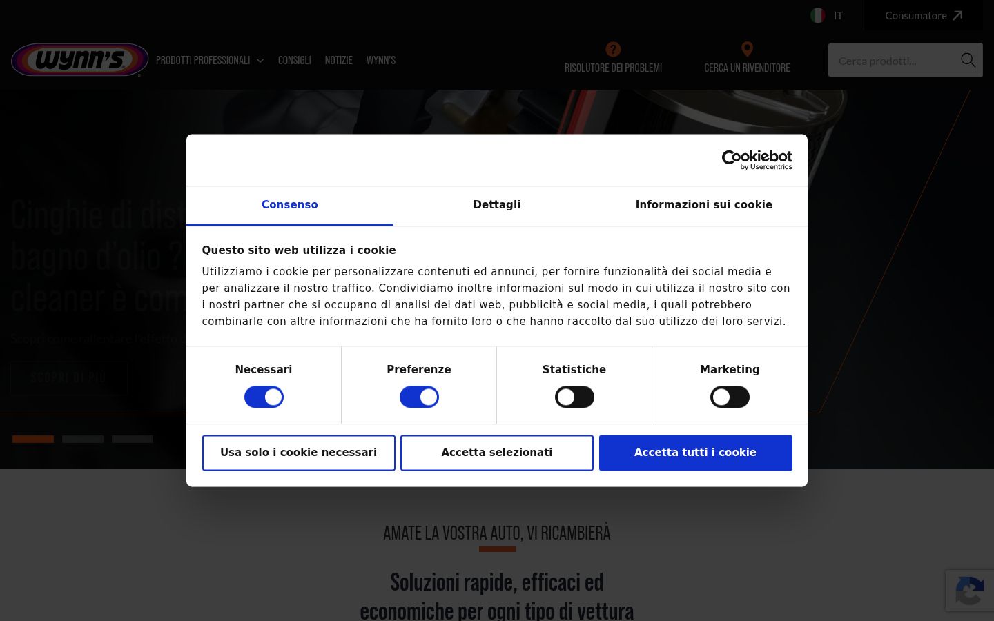 Screenshot des Einwilligungsbanners vor jeglicher Interaktion