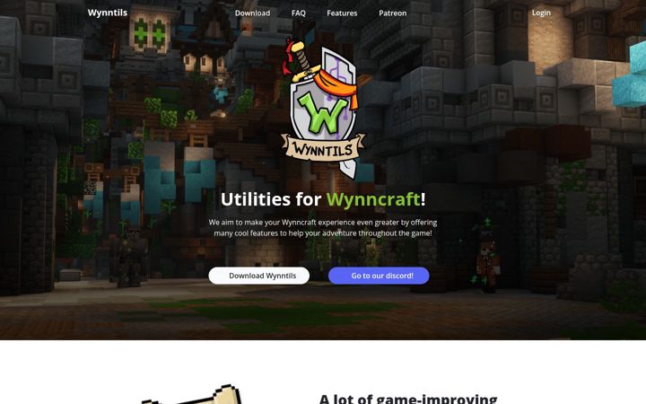Screenshot of wynntils.com