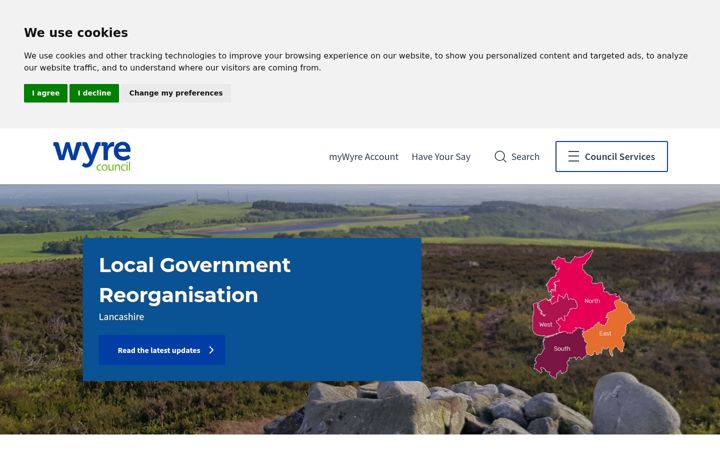 Screenshot of wyre.gov.uk