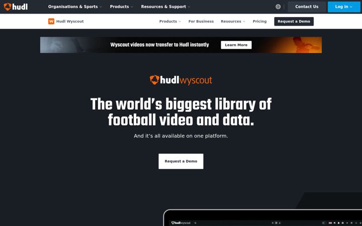 Screenshot of wyscout.com
