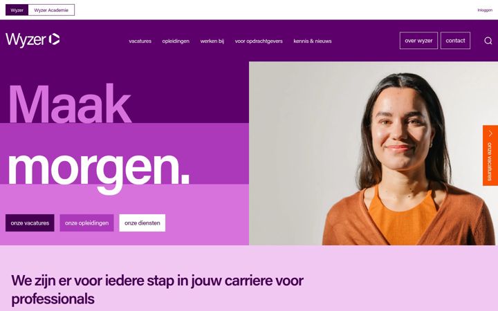 Captură de ecran a wyzer.nl