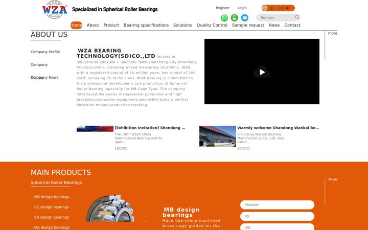 Screenshot of wza-bearing.com