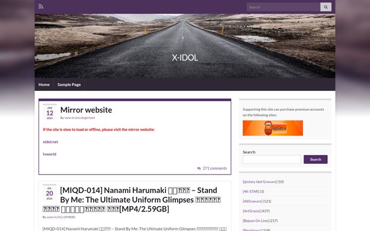 Screenshot of x-idol.net