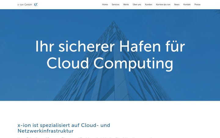 Screenshot of x-ion.de
