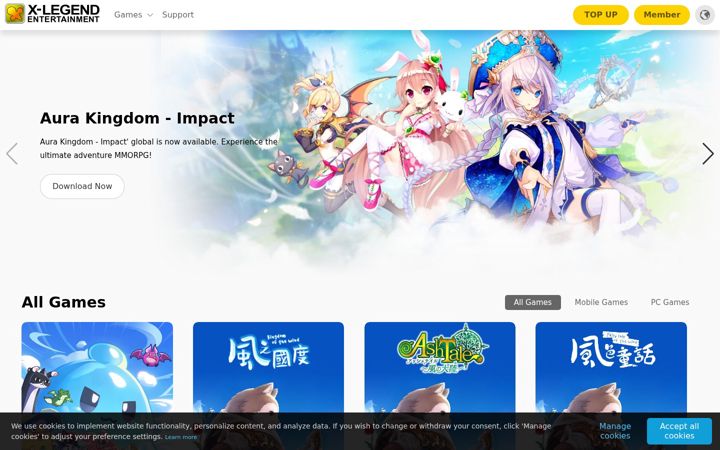 Screenshot of x-legend.com