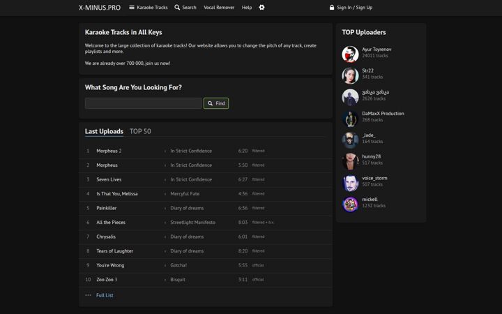 Screenshot of x-minus.pro