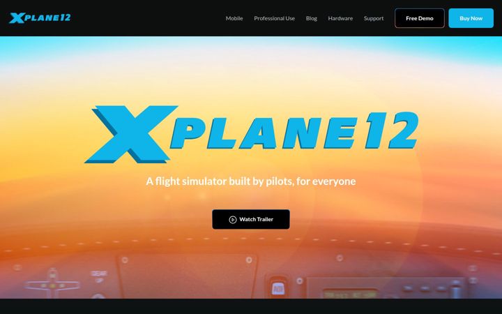 Snímek obrazovky x-plane.com