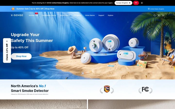 Screenshot of x-sense.com