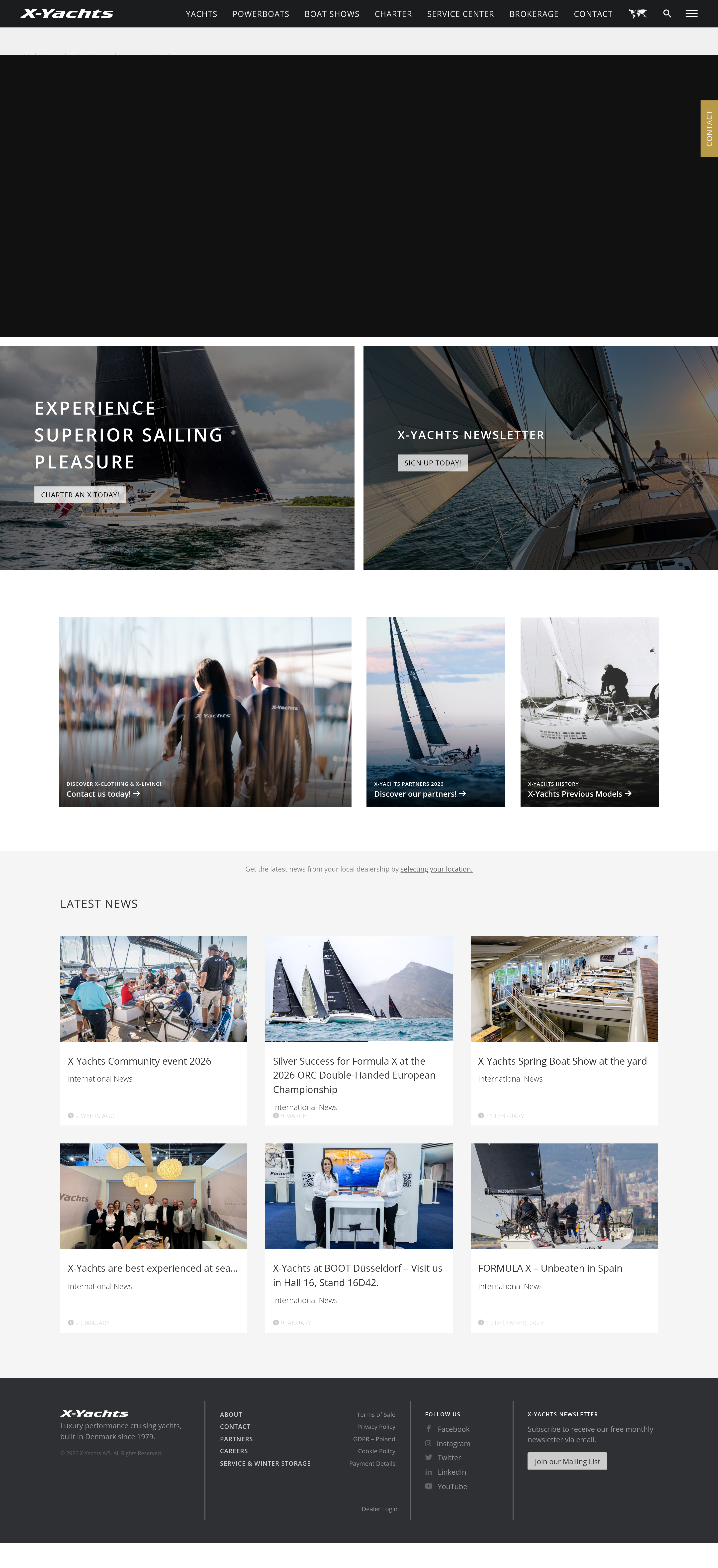 Screenshot of x-yachts.com