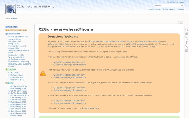 Screenshot of x2go.org