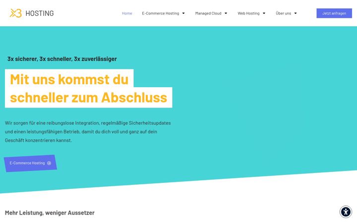 Screenshot of x3hosting.de