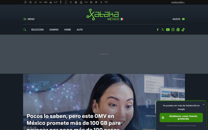 Screenshot of xataka.com.mx