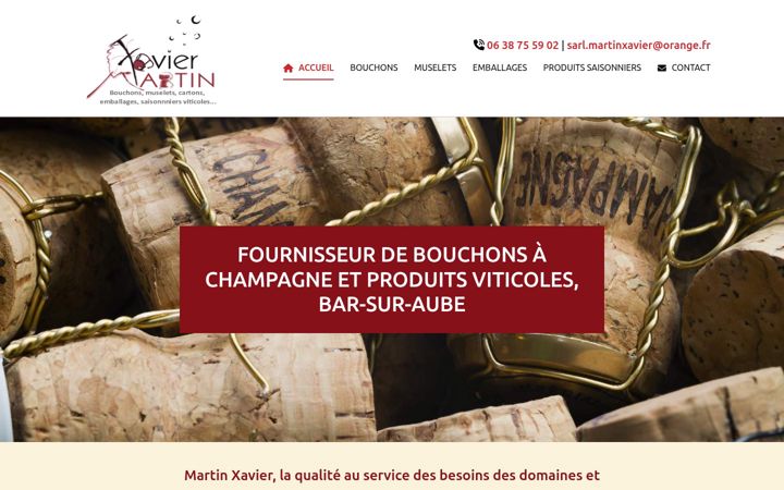 Ekrano kopija xavier-martin.fr