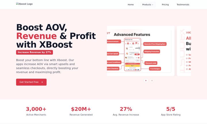 Screenshot of xboostapp.io