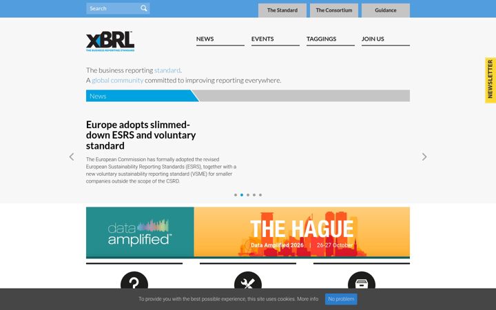 Screenshot of xbrl.org