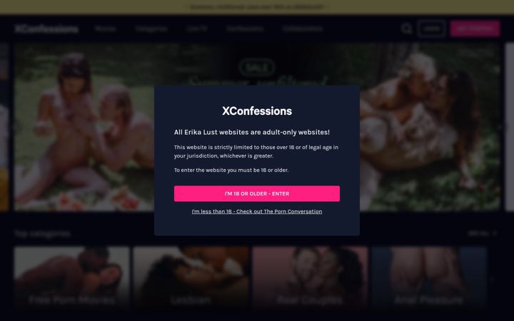 Screenshot of xconfessions.com