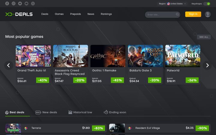 Screenshot of xd.deals