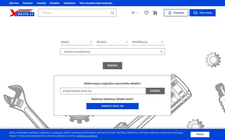 Screenshot of xdalys.lt