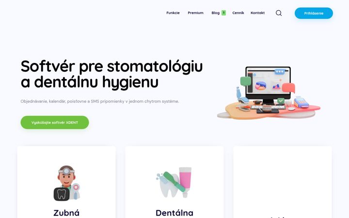 Posnetek zaslona xdent.sk