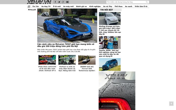 Screenshot of xehay.vn