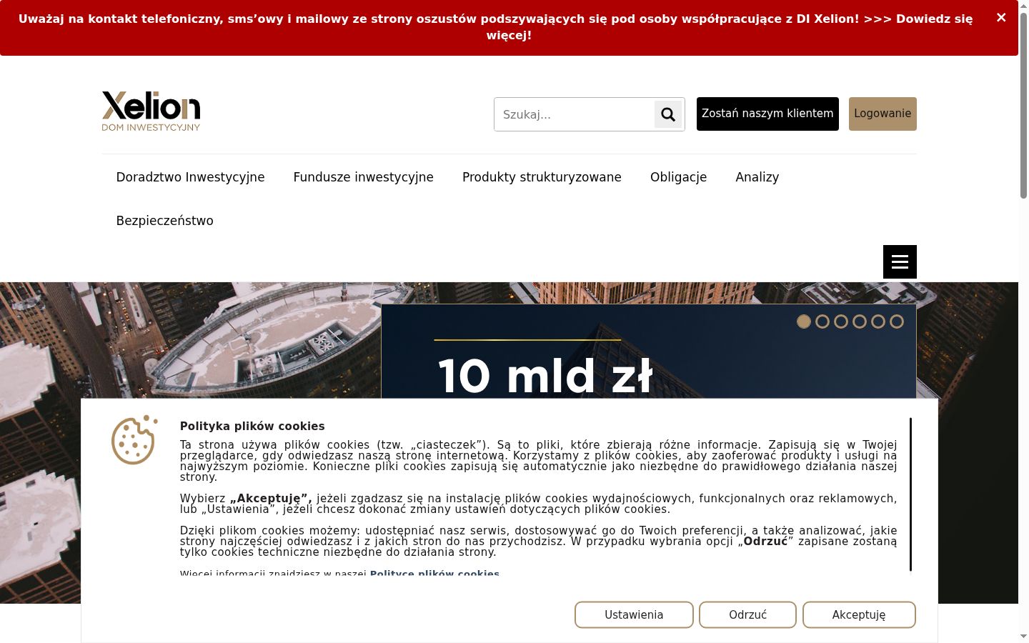 Capture d'écran de la bannière de consentement affichée avant toute interaction