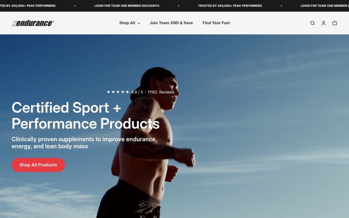 Screenshot of xendurance.com