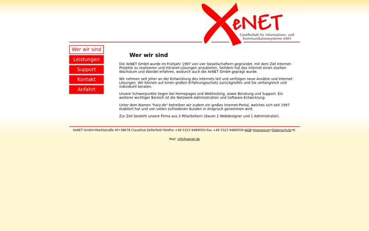 Screenshot of xenet.de