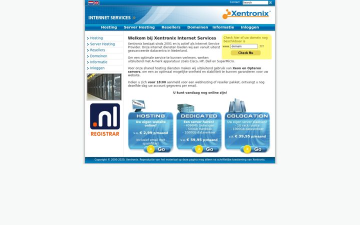 Screenshot of xentronix.nl