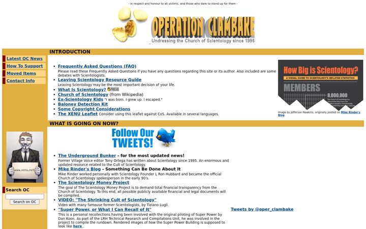 Screenshot di xenu.net